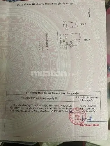 Nhà Mặt Tiền Quốc Lộ 1A Hoà Phước