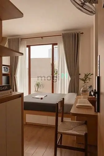 Studio Ban Công Máy Giặt Riêng Full Nội Thất Mới Ngay Ngã Ba Hoà Hưng