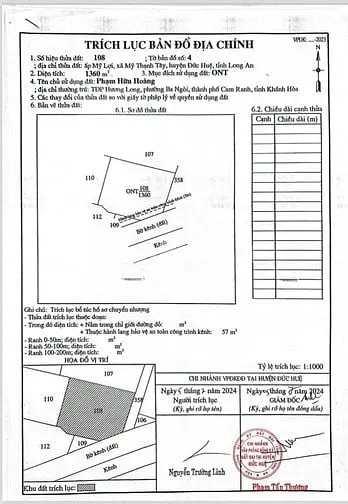 Cần Bán Thửa Đất 1360M2 Full Thổ Cư Ấp Mỹ Lợi, Xã Mỹ Thạnh Tây, Đức Hu