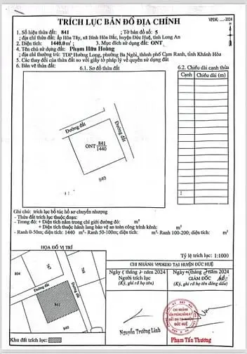 Cc Gửi 1440M2 Ấp An Hòa, X. Bình Hòa Bắc, Đức Huệ, Long An