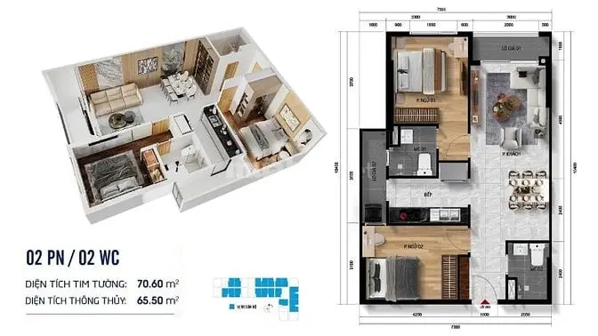 🌿Căn Hộ 2Pn Symlife – 70M², Chỉ 2.57 Tỷ – Sống Xanh 4 Mặt Giáp Sông,