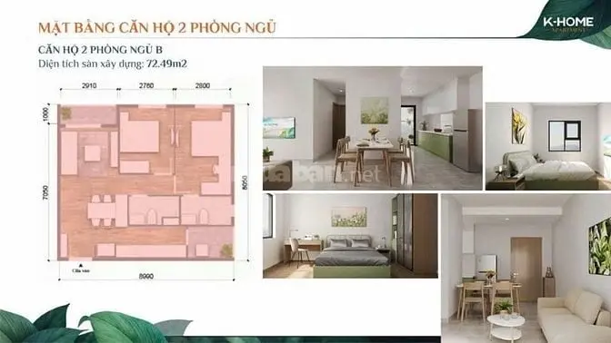 K-Home Apartment 778 Triệu/Căn –Diện Tích 35M² –Giá Từ: 21,5Triệu/M²