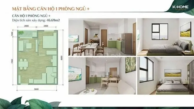 K-Home Apartment 778 Triệu/Căn –Diện Tích 35M² –Giá Từ: 21,5Triệu/M²