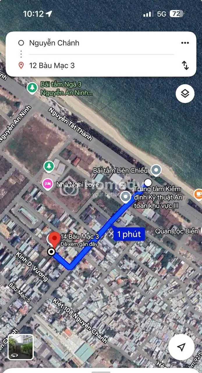 Chào Bán Đất Biệt Thự ( Gần Biển Đường Nguyễn Tất Thành) Đường Bàu Mạc 3, Quận Liên Chiểu,
