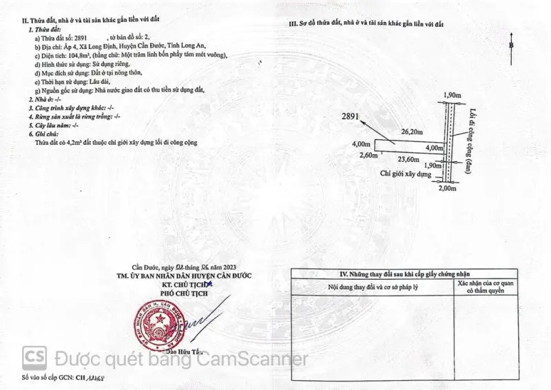 Cách 50M Đường 830 _Dt 104M2 Thổ Cư, Ngay Kcn Thuận Đạo, Giá 880 Triệu Vnd