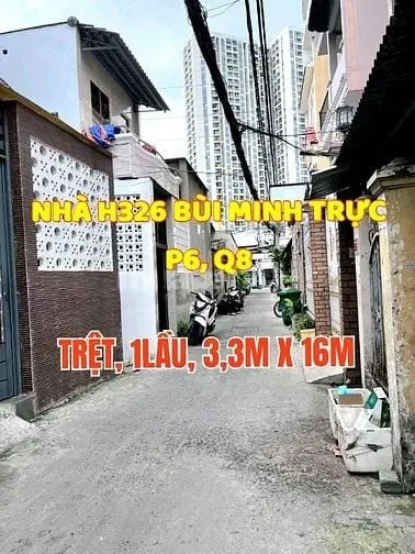 Nhà Đẹp, 3,3M X 16M, Trệt, 1Lầu, Sát Mt Bùi M Trực P6, Q8.