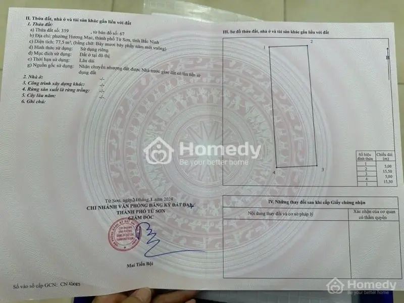 Đất Khu Đô Thị Bảo Long, Từ Sơn ▪️Diện Tích 78M2. Mặt Tiền Hậu 5M