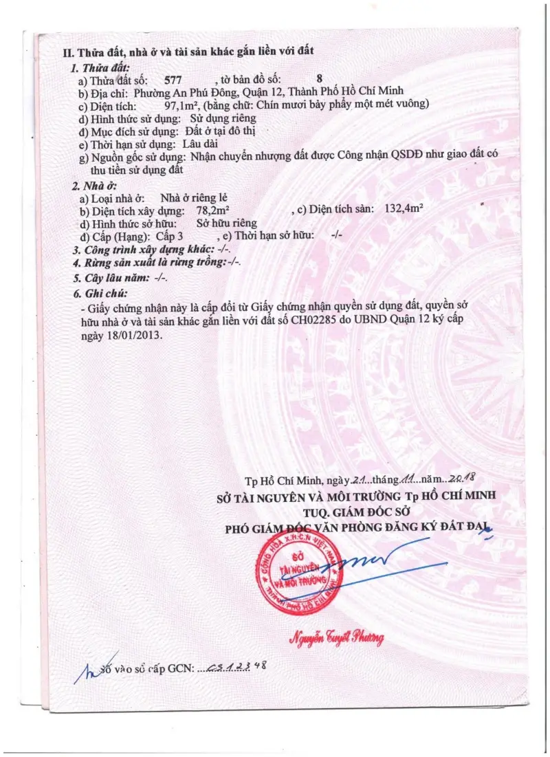 Chính Chủ Cần Bán! Nhà 6Pn An Phú Đông, Quận 12, Dt 97M2, Cách Ql1A 150M, Giá Tl