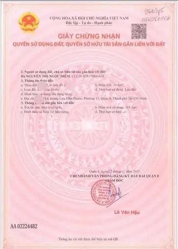 Bán Nhà 2 Mặt Hẻm Đường Lương Văn Can, Phường 15, Quận 8