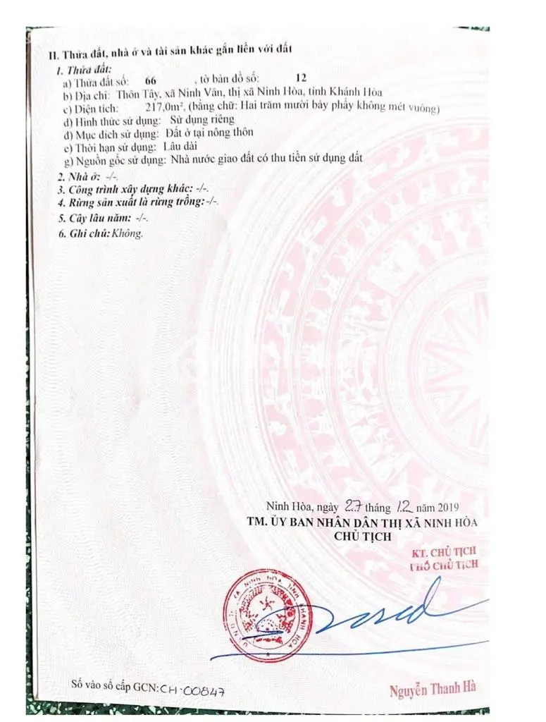 Bán Đất Tdc Bãi Bàng, Thôn Tây, Phường Đông Ninh Hoà (Ninh Vân Cũ)