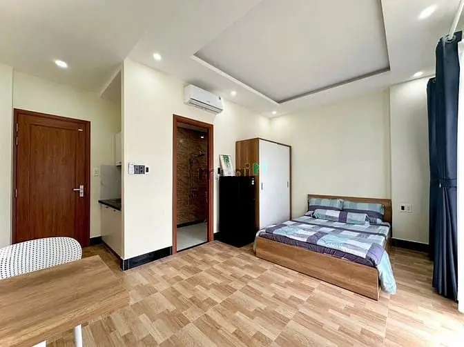 Căn Hộ Studio Ban Công - Full Nội Thất Gần Khu Bàu Cát - Đồng Đen