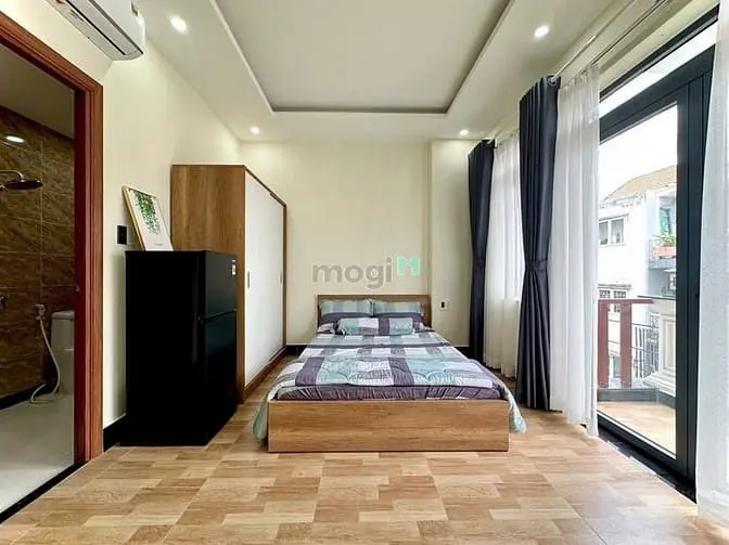 Căn Hộ Studio Ban Công - Full Nội Thất Gần Khu Bàu Cát - Đồng Đen