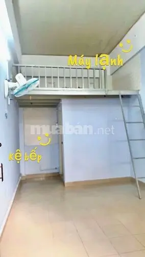 Phòng Có Gác, Máy Lạnh, Kệ Bếp, Toilet Riêng, 3.8Tr, Gần Hutech, Uef..