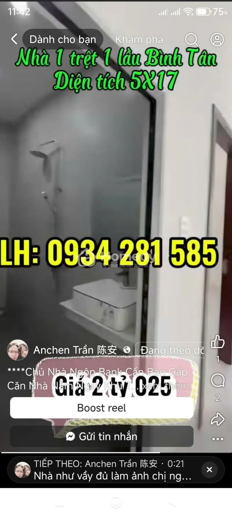 Chủ Nhà Ngộp Bank Cần Bán Gấp Căn Nhà Nằm Ngay Khu Tên Lửa Bình Tân