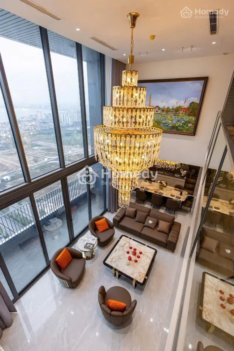 Penthouse Khai Sơn City Long Biên 270M2 Thiết Kế Duplex View Hồ ( Bàn Giao Thô) Lh 0987106***