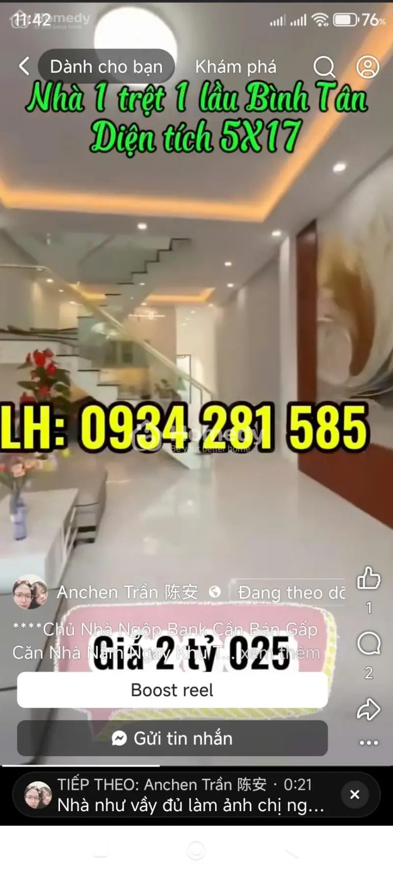 Chủ Nhà Ngộp Bank Cần Bán Gấp Căn Nhà Nằm Ngay Khu Tên Lửa Bình Tân