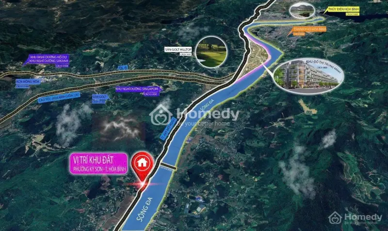Đất Nền 2 Mặt Tiền View Sông Đà Đẹp Tuyệt Đỉnh