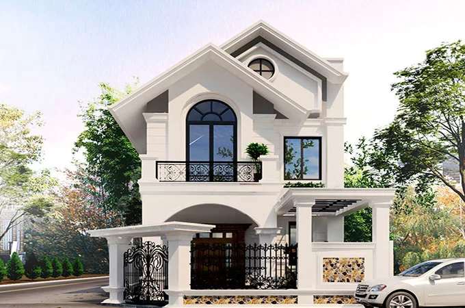Tổng hợp mẫu nhà mái thái 2 tầng siêu đẹp 2025