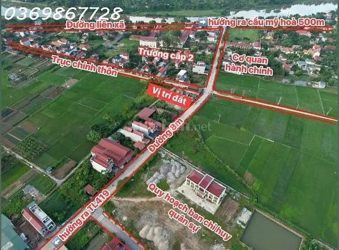 Bán Đất Mặt Tiền Bột Xuyên, Mỹ Đức – Khu Dân Cư Đông Đúc – Kinh Doanh