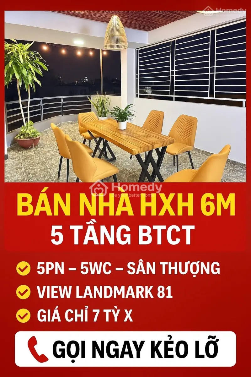 Bán Nhà Đẹp Hxh, View Landmark 81, Bình Thạnh, 5Tầng Btct