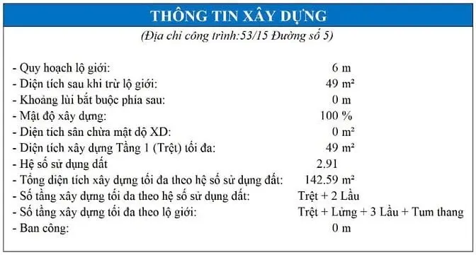 Bán Nhà Số 53/15 Đường Số 5, Phường Bình Hưng Hòa Giá 4,7 Tỷ