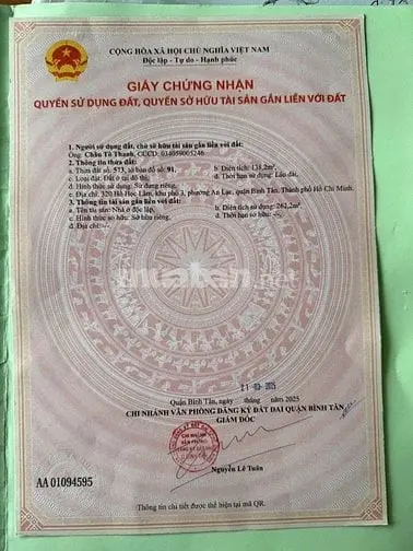Bán Nhà Mặt Tiền Kinh Doanh Hồ Học Lãm, Gần Võ Văn Kiệt, Giá 23 Tỷ
