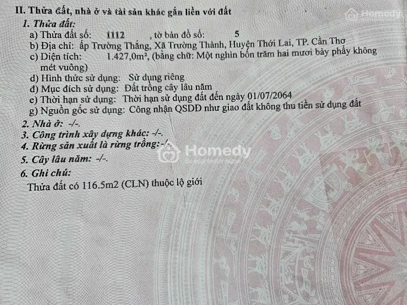 Bán Đất Mặt Tiền Lộ Ở Huyện 21, Omon, Cần Thơ.