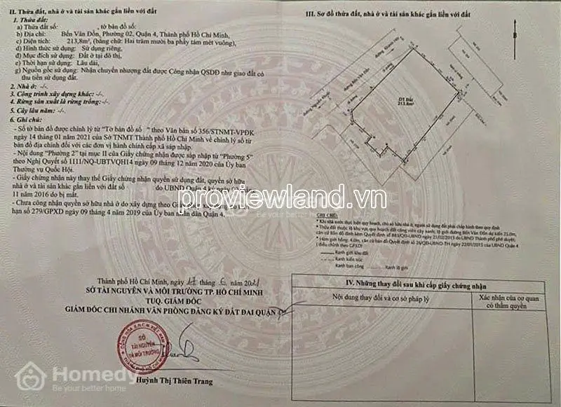 Bán Nhà Mt Trung Tâm Quận 4, Gần Cầu Ông Lãnh, Vị Trí Hiếm, 214M2, 81 Tỷ