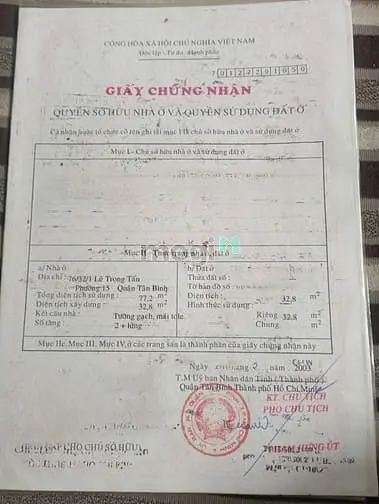 Bán Nhà Nát Lê Trọng Tấn, Hẻm Xe Hơi 32 Nguyễn Sáng, Tây Thạnh