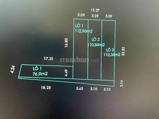 Bán Lô Đất 455M (15.3X25) Mt Đường Dự Phóng 12M+ Mặt Hẻm 5M Vị Trí Đẹp