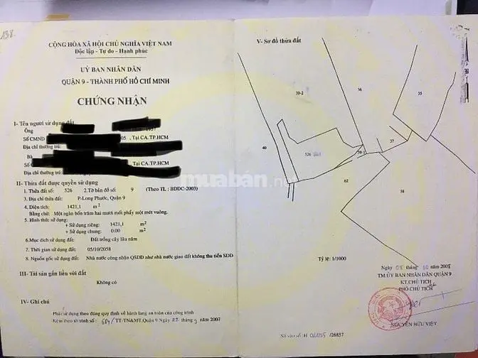 Đất Biệt Thự Mặt Tiền 28 Đường Số 1, Kp Long Đại, Phường Long Phước