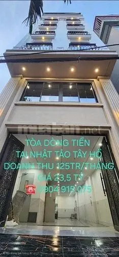 Bán Tòa Dòng Tiền Tại Nhật Tảo Tây Hồ Hà Nội Giá 23,5 Tỷ