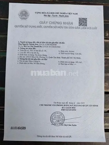 Bán Gấp Nhà Góc 2Mt Hẻm 6M 250/23 Bàu Cát, P.11, Tân Bình