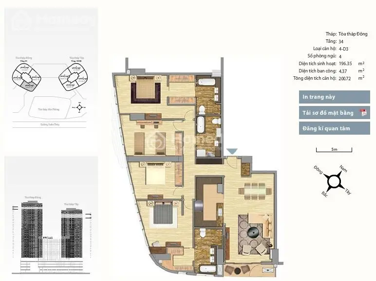 Cần Bán Gấp Căn Sub - Penthouse 4Pn - 202,7M2 Indochina Plaza Hà Nội (Iph), Liên Hệ 0775190***