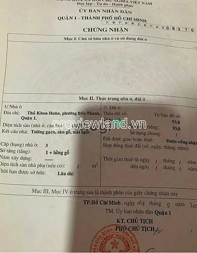 Bán Nhà Mặt Tiền Phường Bến Thành, Quận 1, 93,8M², Vị Trí Vàng Hiếm Có