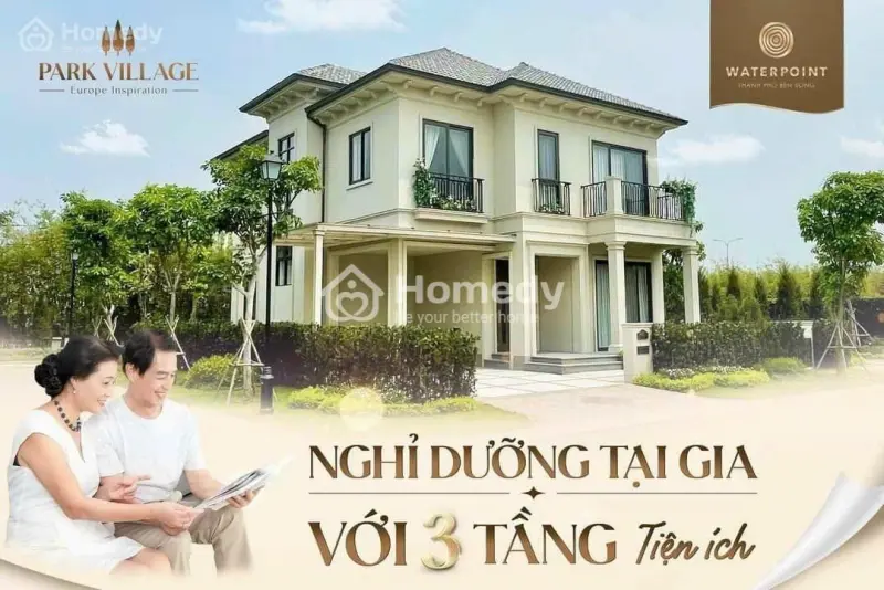 Biệt Thự Và Dinh Thự Park Village Thiết Kế Châu Âu Dự Án Waterpoint Giá Dưới 20 Tỷ