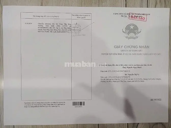 Nhượng Qsd Đát Ngay Thị Trấn Định Quán 230M2 Giá 2,4Tỷ