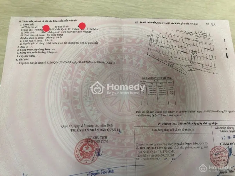 Cần Bán Lô Đất 81M2 /1Ty550 Trong Kdc Hiện Hữu Q12 Gần Trường Chinh Shr -Xdtd