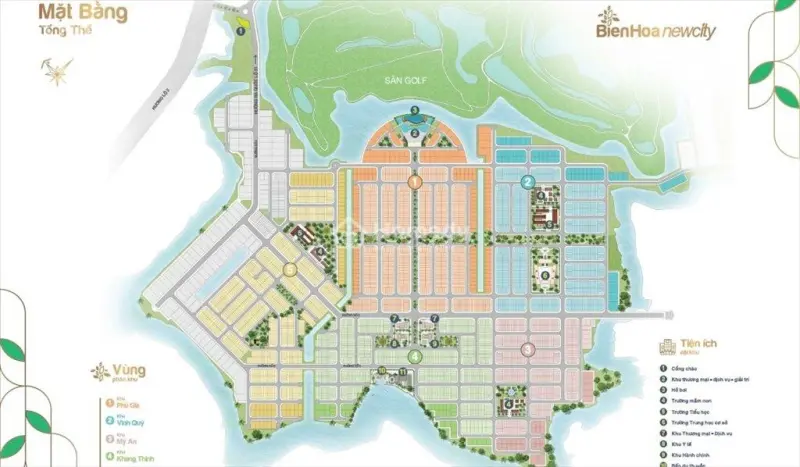 Đất Nền Sổ Đỏ Biên Hoà New City Liền Kề Sân Golf Long Thành Giá Chỉ 23.5Tr/M2 View Sông