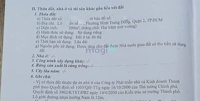 Bán Đất Dự Án Kdc 10 Mẫu - Nguyễn Duy Trinh Quận 2 Đường 12M Sổ Cn