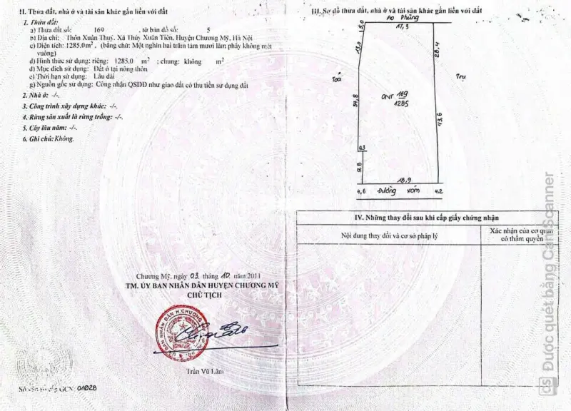 Siêu Phẩm Đất Trung Tâm Thủy Xuân Tiên – Chương Mỹ – Hà Nội