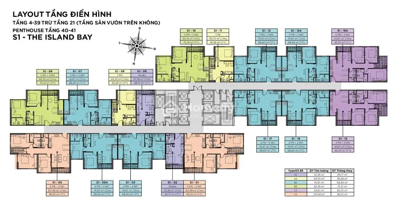 Nhà Đẹp Bán - Căn 2 Ngủ , 68M2 Sử Dụng , Trục 03 - Chung Cư Skyoasis , Kđt Ecopark