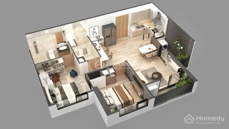 Nhà Đẹp Bán - Căn 2 Ngủ , 68M2 Sử Dụng , Trục 03 - Chung Cư Skyoasis , Kđt Ecopark