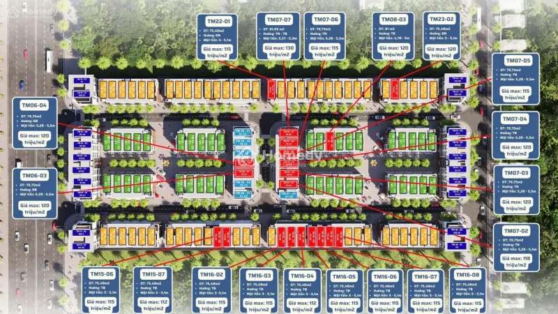 Bán Shophouse Palmy Biztown 2 Mặt Tiền, Giá Cực Tốt Chỉ Từ 7,8 Tỷ, Sổ Đỏ Sẵn, Đầu Tư Sinh Lời Cao