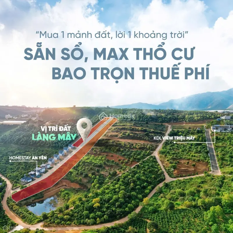 Đất Nền Nghỉ Dưỡng View Triệu Mây, Mê Linh. Sẵn Sổ, Sẵn Thổ, Bao Thuế Phí