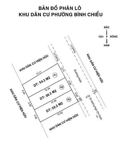 Lô Đất 54M2 Giá Rẻ Thủ Đức, Khu Phân Lô Đường 6M2, Xây Nhà Hoàn Công