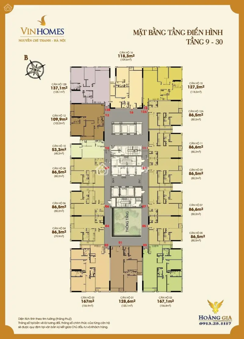 Bán Gấp Căn Hộ 3Pn -109M2 ( Nguyên Bản Cdt) Sổ Hồng Lâu Dài Toà Vinhome Nguyễn Chí Thanh - Đống Đa