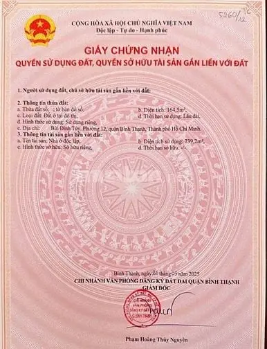 Bán Nhà Hầm 5 Tầng Có Dòng Tiền, Mặt Tiền Sầm Uất Bùi Đình Tuý, 47 Tỷ