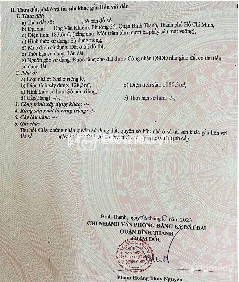 Bán Tòa Nhà Mặt Tiền Ung Văn Khiêm, Bình Thạnh, 6 Tầng Hầm, Đang Cho Thuê 200Tr/Th