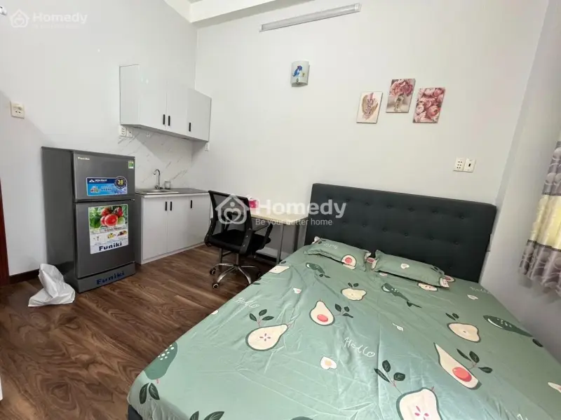 Cho Thuê Chdv 25M, Q3, Đầy Đủ Nội Thất, Giá 6 Triệu/Tháng ,Có Ban Công